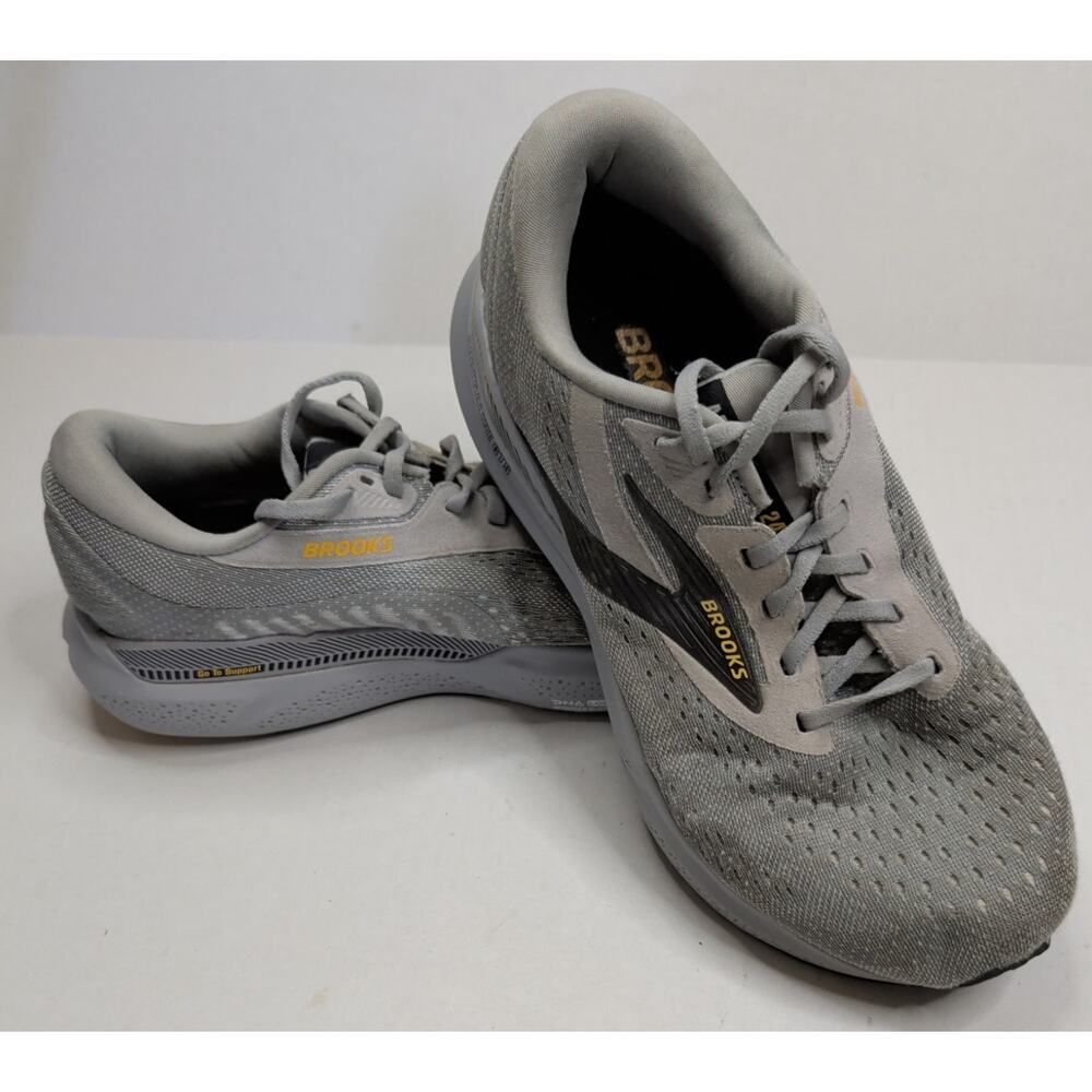 Brooks Adrenaline 24 GTS Men's Alloy/White/Gold Fusion size 9 Extra Wide 4E